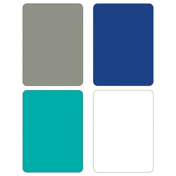 Cut N Funnel "Blue Martini" 4-Pack Thick Multicolor Plastic Cutting Board Mats