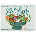 thumbnail image 1 of Cut N' Funnel "Eat Fresh" Designer Flexible Plastic Cutting Board Mat, 1 of 7