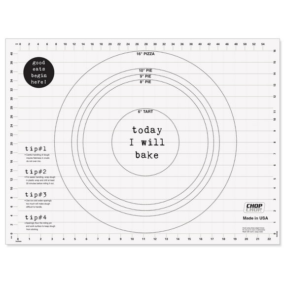 Cut N' Funnel "Today I Will Bake" Pastry Mat 24" by 18"