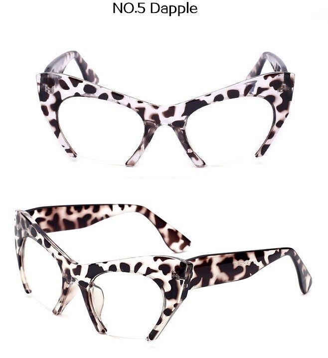 Cut Off SemiRimless Half frame Cat Eye Clear Lenses Women Eyeglasses