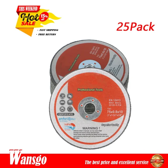Cut Off Wheels 3"X1/32"X3/8" Die Grinder Metal Cutting Disc 25 Pack