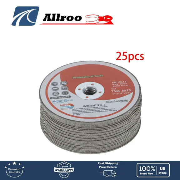 Cut Off Wheels 3"X1/32"X3/8" Die Grinder Metal Cutting Disc 25 Pcs