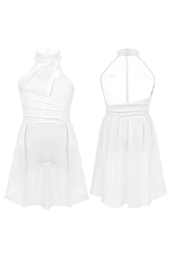 Cut Out Back Chiffon Contemporary Lyrical Dance Costume