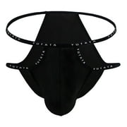 Cut Out Briefs for Men Strappy Big Ball Pouch Thong Underwear Sexy Low-Rise Hip Briefs Hollow Lingerie for Male