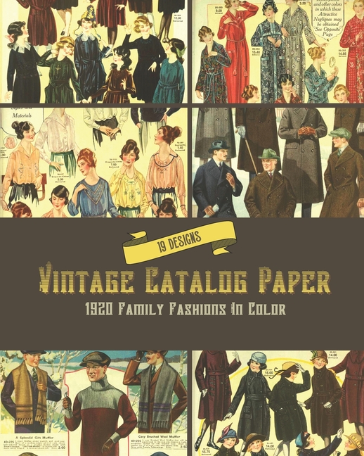 Cut Out Collage Books: Vintage Catalog Paper : 1920 Family