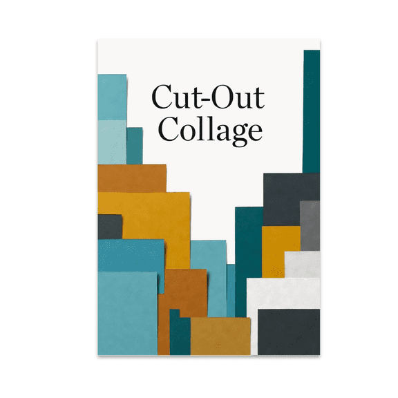 Cut-Out Collage Textured Wall Art - Modern Minimal Decor - 13x19 Poster Print