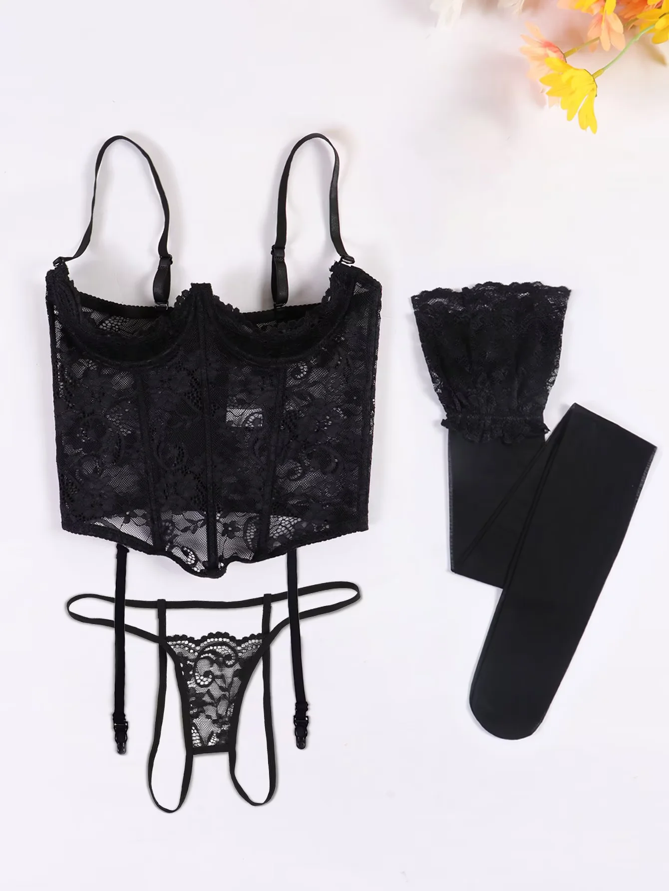 Cut Out Cup Shapewear Bra Set, High-Waisted Seamless Panty + Silky Full ...