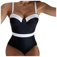 thumbnail image 1 of Cut Out One Piece Swimsuit Women Women's Siamese Swimwear with Padded Tight Sexy Temperament Beach Bikini Womens One-Piece Swimsuits, 1 of 7