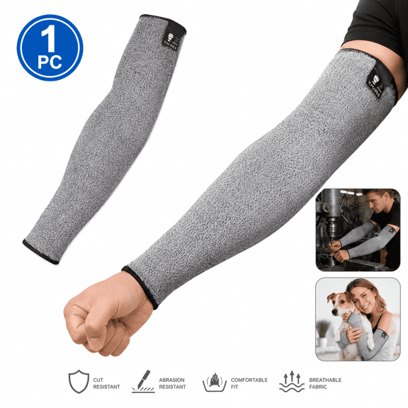 Cut Resistant Sleeve, Arm Work Protection for Welding Gardening Arm Protection Sleeve 1 PC Gray L