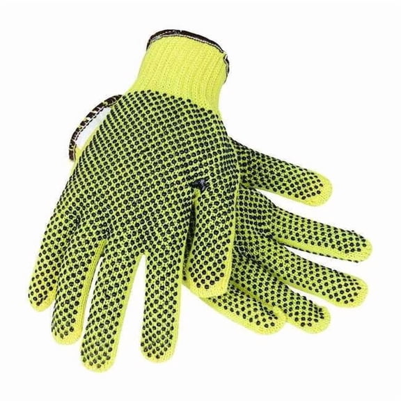 Cut Resistant Coated Gloves, Cut Level A2 ,Dotted ,PVC ,Dotted ,S 1 PR 5AL18