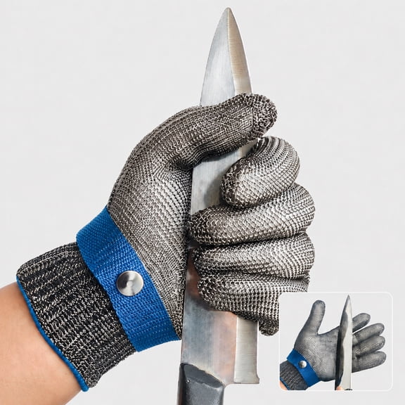 Stainless Steel Cut Resistant Glove Single, Reinforced Safety Cutting Glove for Kitchen