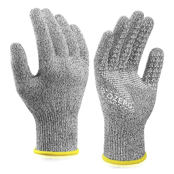 Cut Resistant Gloves Grade 5 Protections, Safety Kitchen Cut Gloves for Oysters Shucking Butcher Meat Cutting