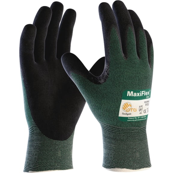 PIP Global Cut Resistant Glove Emerald Green - Touchscreen Nitrile - Pair, M, Green