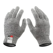 Cut Resistant Gloves for Kids 7-9 Years, Level 5 Protection Cutting Gloves Food Grade for Cooking, Whittling, Wood Carving, Gardening and DIY(Grey-XXS)
