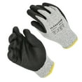 thumbnail image 1 of MMBM Cut Resistant Gloves Grey/Black with Yellow Cuff, Medium, Reusable HPPE & Glass Fibers Gloves 120 Pairs, 1 of 5