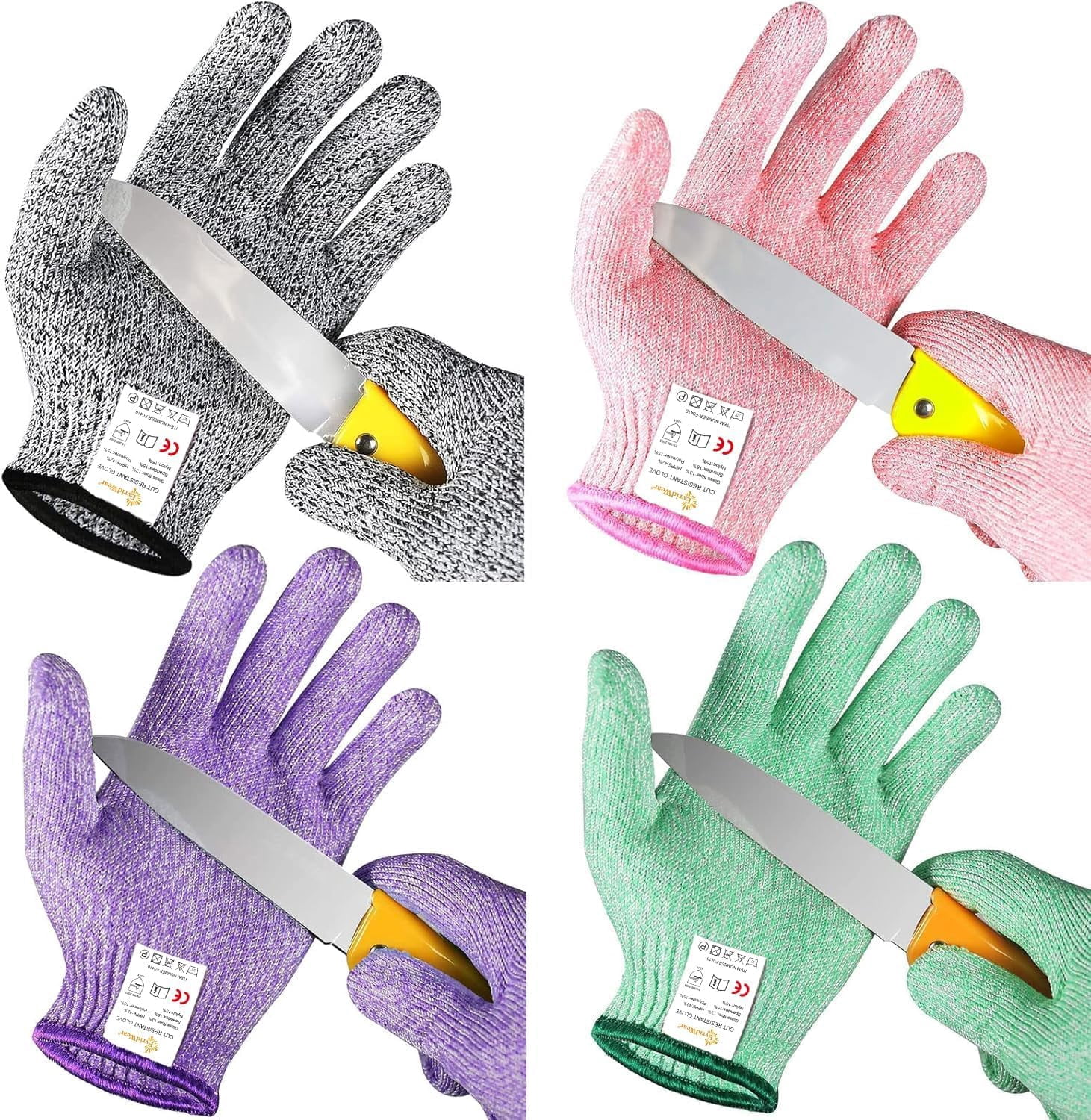 Cut Resistant Gloves for Kids 10-13 Years, Level 5 Protection Cutting ...