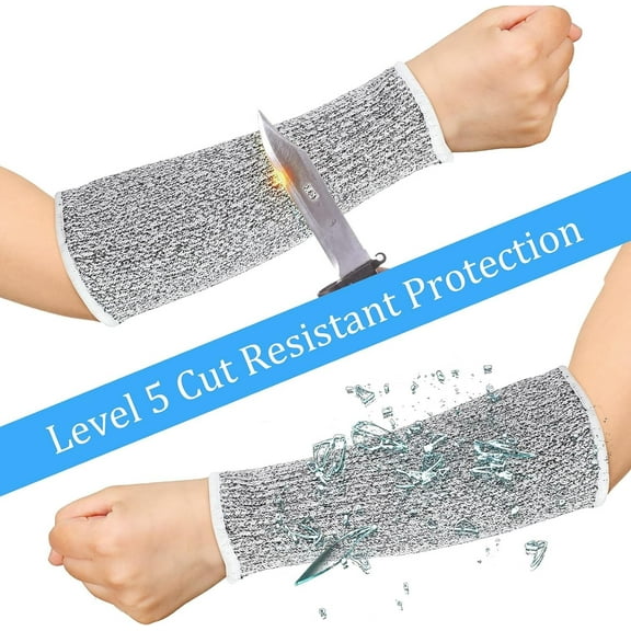 Cut Resistant Sleeve Anti Scratch Wear Protective Forearm Guard for Glass Kitchen Work Safety Gear Gray,Safe Workwear ,Protect Sleeve,Grey,1PC