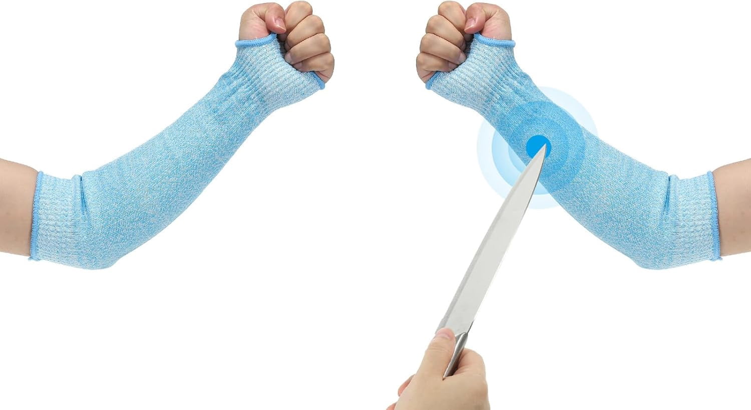 Cut Resistant Sleeve, Arm Safety Protectors Sleeves with Thumb Hole ...