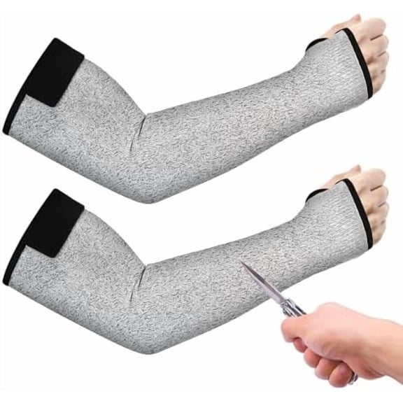 Cut Resistant Sleeves, 1 Pair Protective Sleeves for Arm Protectors for Thin Skin and Bruising with Thumb Hole for Gardening, Welding, Farming, Pet Grooming (Grey)$$Tools & Hardware Other
