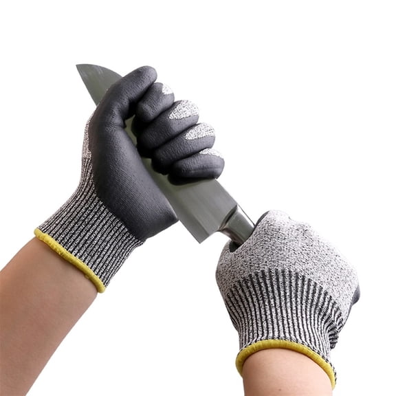 Cut Resistant Work Gloves Nitrile Coated Micro-Foam Power Grip Woodworking Gloves For Glass Construction Anti-cut Gloves ,Flexible and Comfortable