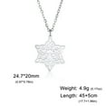 thumbnail image 1 of Cut Stainless Steel Steel Necklace Six Pointed Star Pendant Gold Steel For Women, 1 of 9