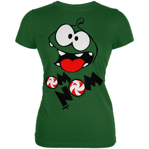 Cut The Rope - Om Nom Face Juniors T-Shirt - X-Large
