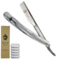 thumbnail image 1 of Cut Throat Shavette Straight Edge Razor Barber Razor Salon Quality + 10 Shaving Blades, 1 of 6