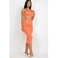 thumbnail image 1 of Cut-Out Tie Side Crop Top & Ruched Midi Skirt Set, 1 of 11