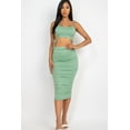 thumbnail image 1 of Cut-Out Tie Side Crop Top & Ruched Midi Skirt Set, 1 of 11
