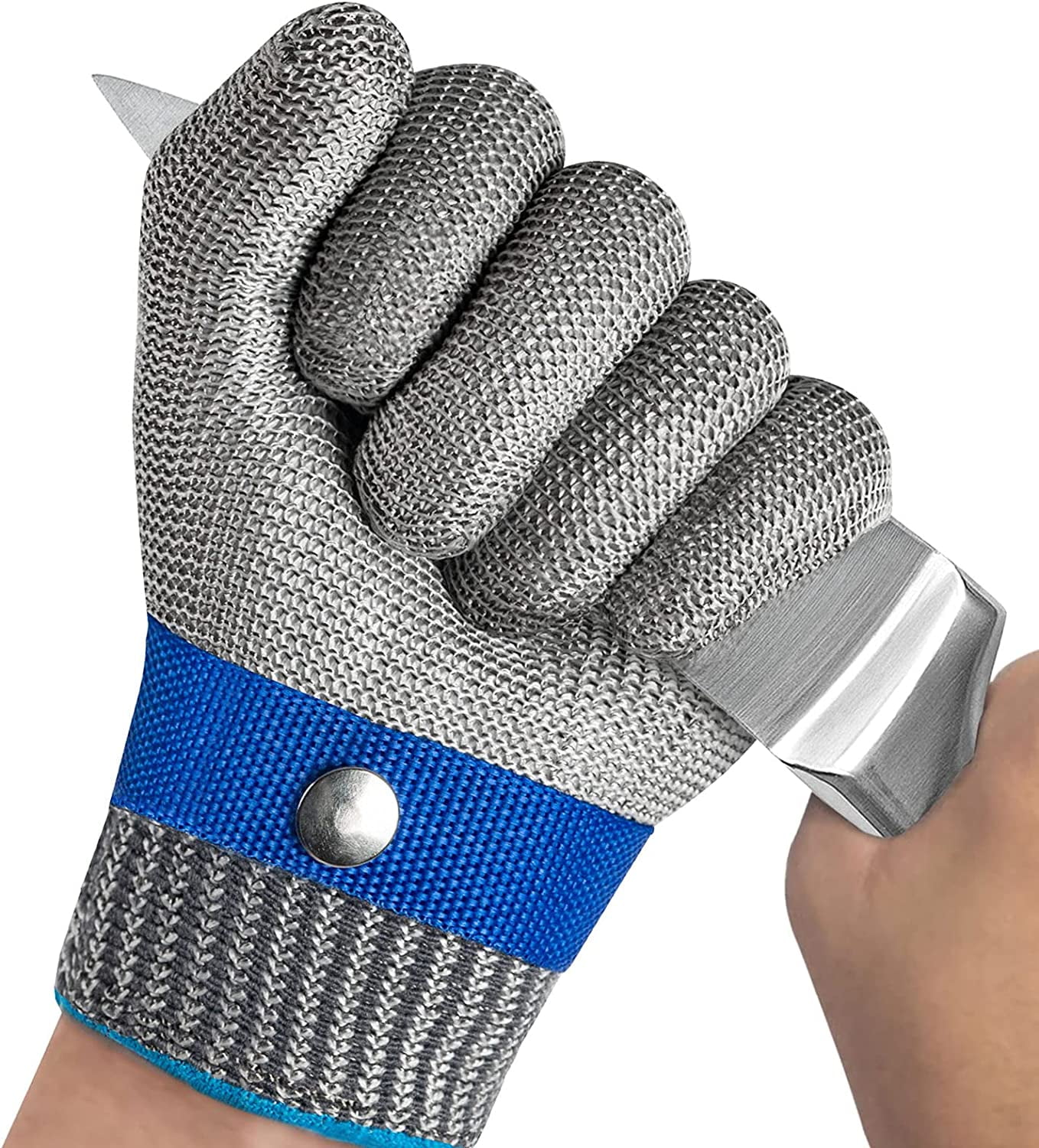 Cut resistant kitchen gloves. Level 5 Protection Cut Resistant Gloves Chain  Gauntlet Butcher Gloves Oyster Glove for mandoline slicing. Meat Cutting  and Wood Carving (M*1) 