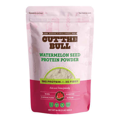 Cut the Bull Watermelon Seed Protein Powder - 20g Protein, Vegan, Keto-Friendly, 1 lb