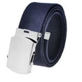 thumbnail image 1 of Cut to Fit Men's Golf Casual Belt Silver Slider Buckle 1.5 Width with Adjustable Canvas Web Belt X-Large Navy, 1 of 3