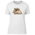thumbnail image 1 of Cuta Rabbit With Egg, Sketch Tee Women's -Image by Shutterstock, 1 of 2