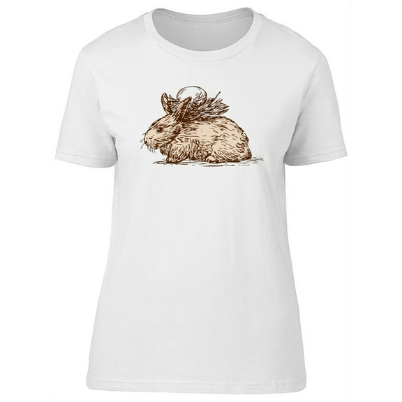 Cuta Rabbit With Egg, Sketch Tee Women's -Image by Shutterstock
