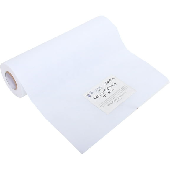 Cutaway Embroidery Stabilizer by Threadart | 1.8 oz Medium Weight | 12" x 10 yd Roll | For Machine Embroidery