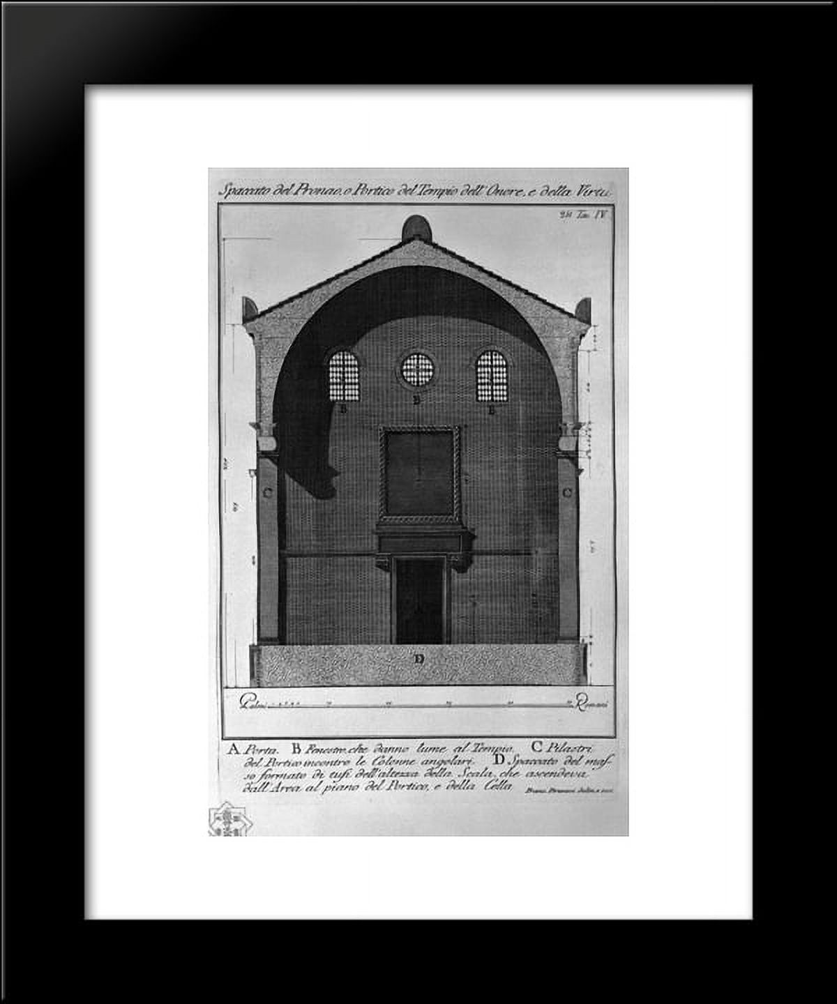 Cutaway view of the pronaos, or portico of the Temple of Honor and Virtue 20x...