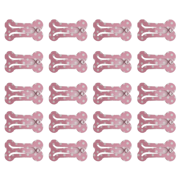 Cute 1" Small Bone Snap Hair Clips Pet Grooming Products Dog Cat Puppy Hair Accessories Pack of 20