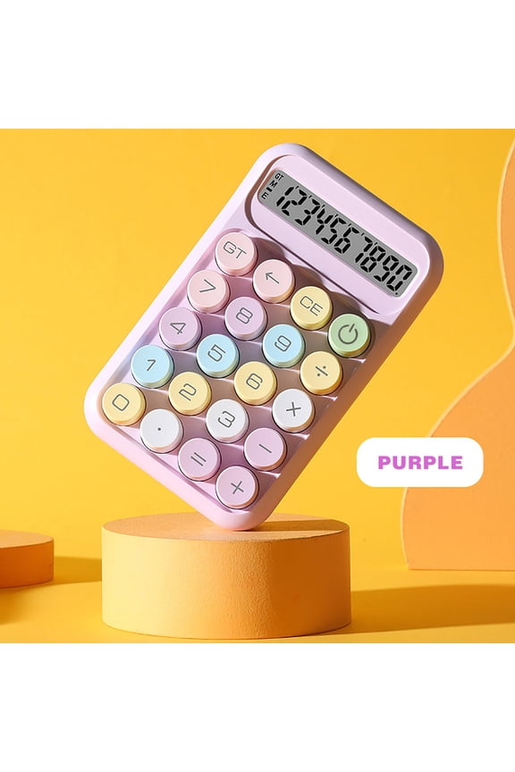 Cute 10 Digit Desk Calculator, Desktop Calculators with Large LCD Display & Buttons,Portable and Easy to Use, Standard Function Calculator for Teen, Office, Home