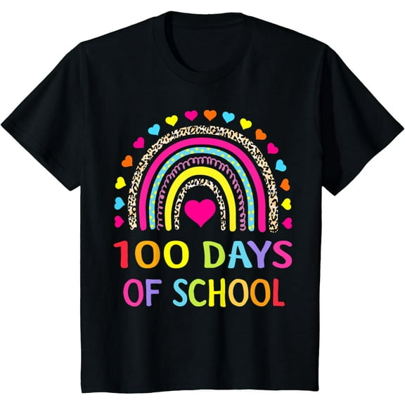 Cute 100 Days Of School Rainbow 100th Day Of School T-Shirt