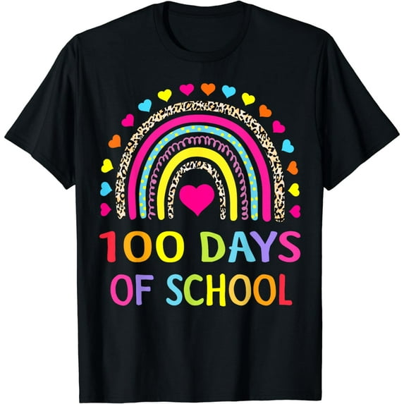 Cute 100 Days Of School Rainbow 100th Day Of School T-Shirt