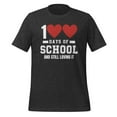thumbnail image 1 of Cute 100 Days of School and Still Loving It Hearts 100th Day T-Shirt, 100 Days of School Shirt, Hearts 100 Days of School Shirt (Dark Grey Heather, M), 1 of 1