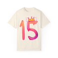 thumbnail image 1 of Cute 15th Celebrations Quinceanera Graphic Gift | Cool Spanish Celebrant Habits Men Women Unisex Garment-Dyed T-shirt, 1 of 4