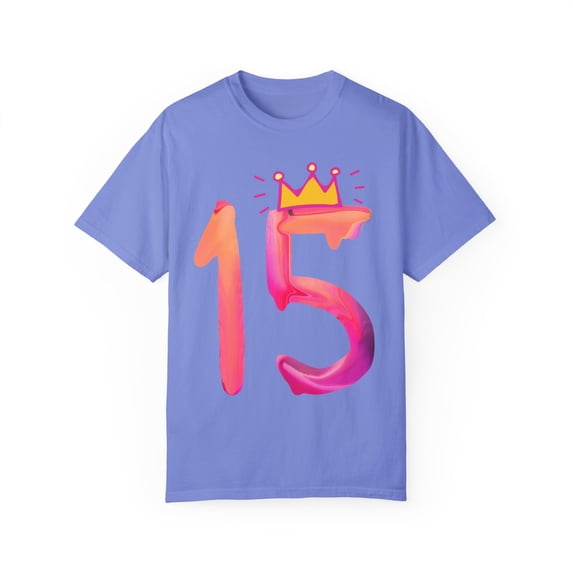Cute 15th Celebrations Quinceanera Graphic Gift | Cool Spanish Celebrant Habits Men Women Unisex Garment-Dyed T-shirt