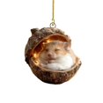 thumbnail image 1 of Cute 2D Acrylic Animal Christmas Tree Hanging Ornament with Golden String for Holiday Home Decor and Party Celebration, 1 of 8