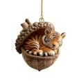 thumbnail image 1 of Cute 2D Acrylic Animal Christmas Tree Hanging Ornament with Golden String for Holiday Home Decor and Party Celebration, 1 of 8