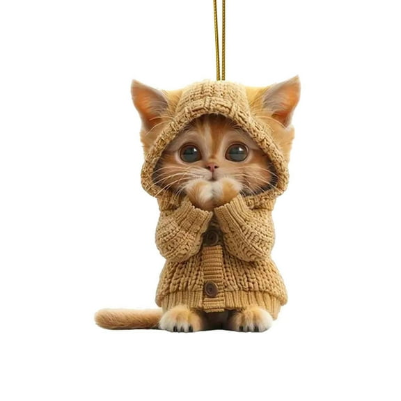 Cute 2D Acrylic Car Pendant - Decorative Charm for Car and Home - Unique Christmas Tree Ornament - Adds Fun and Freshness to Your Space