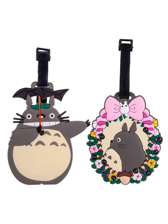 Cute 2PCS Totor0 Luggage Tag Cartoon Travel Boarding Pass Luggage Identification,7 Inch Consignment Tag PVC Small Tag Pendant Gift for Tourist Friends Family