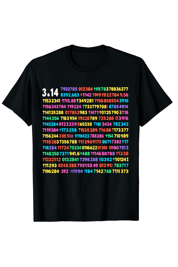 Cute 3.14 Pi Digits Happy Day Math Symbol Men Women Short Sleeve Graphic T-Shirt, Gift