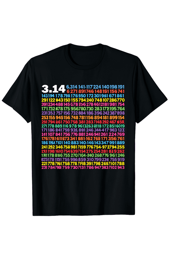 Cute 3.14 Pi Digits Happy Day Math Symbol Men Women Short Sleeve Graphic T-Shirt, Gift