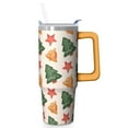 thumbnail image 1 of Cute 30oz Snowman Tumbler with Lid and Straw, Christmas Insulated Stainless Steel Cup for Holiday Coffee or Water, 1 of 5